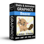 Beaver Graphic – Static and Animated